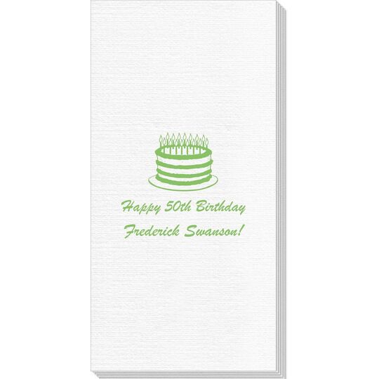 Sophisticated Birthday Cake Deville Guest Towels
